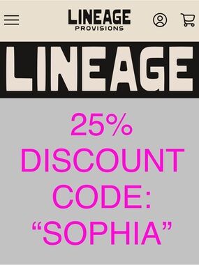 SAVE 25% WITH CODE “SOPHIA”
